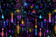 Neonized - Seamless Neon Patterns, a Pattern Graphic by Pixel Perfect Patterns (Thumbnail 5 of 12)