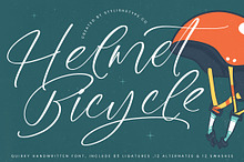 Helmet Bicycle Quirky Handwritten