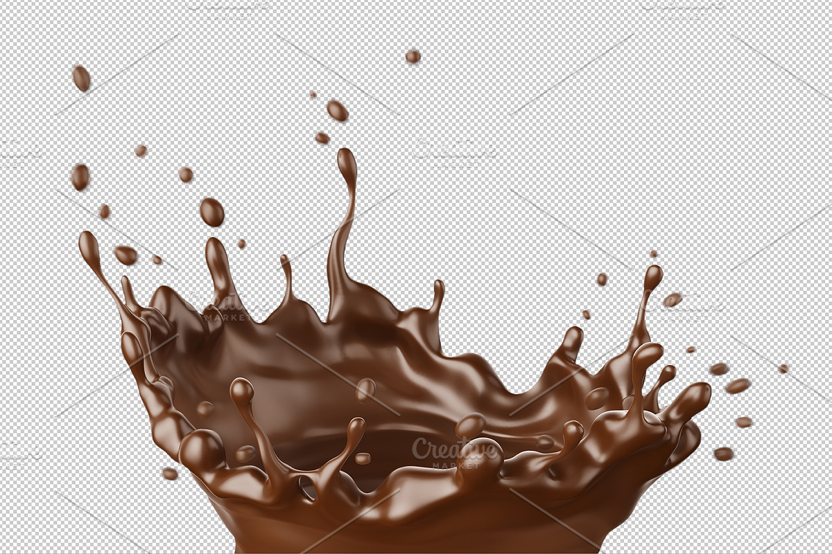 Milk Chocolate fluid splash JPG+PNG, an Object Graphic by LoopAll (Photo 1 of 4)