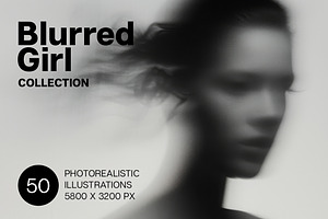 Blurred girl. 50 images, a Person Illustration by Handmadefont