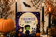 Kids Halloween Party Invitation, an Invitation Template by Arslan (Thumbnail 3 of 5)