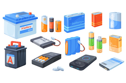 Battery accumulators type. Nickel or, an Object Illustration by Stock-Smart-Start
