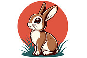 Cute Bunny Vector Illustration, an Animal Illustration by Ghagra (Thumbnail 2 of 3)