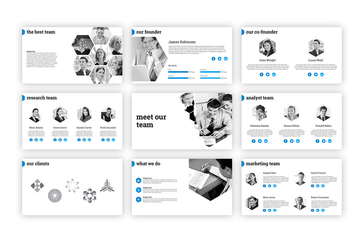 Hexagon - PowerPoint Template, a Presentation Template by everslide (Photo 5 of 9)