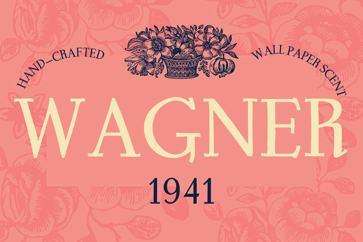 Wagner 1941 Vintage Antique font, a Serif Font by Jeffry Macpherson Visuals (Photo 1 of 5)