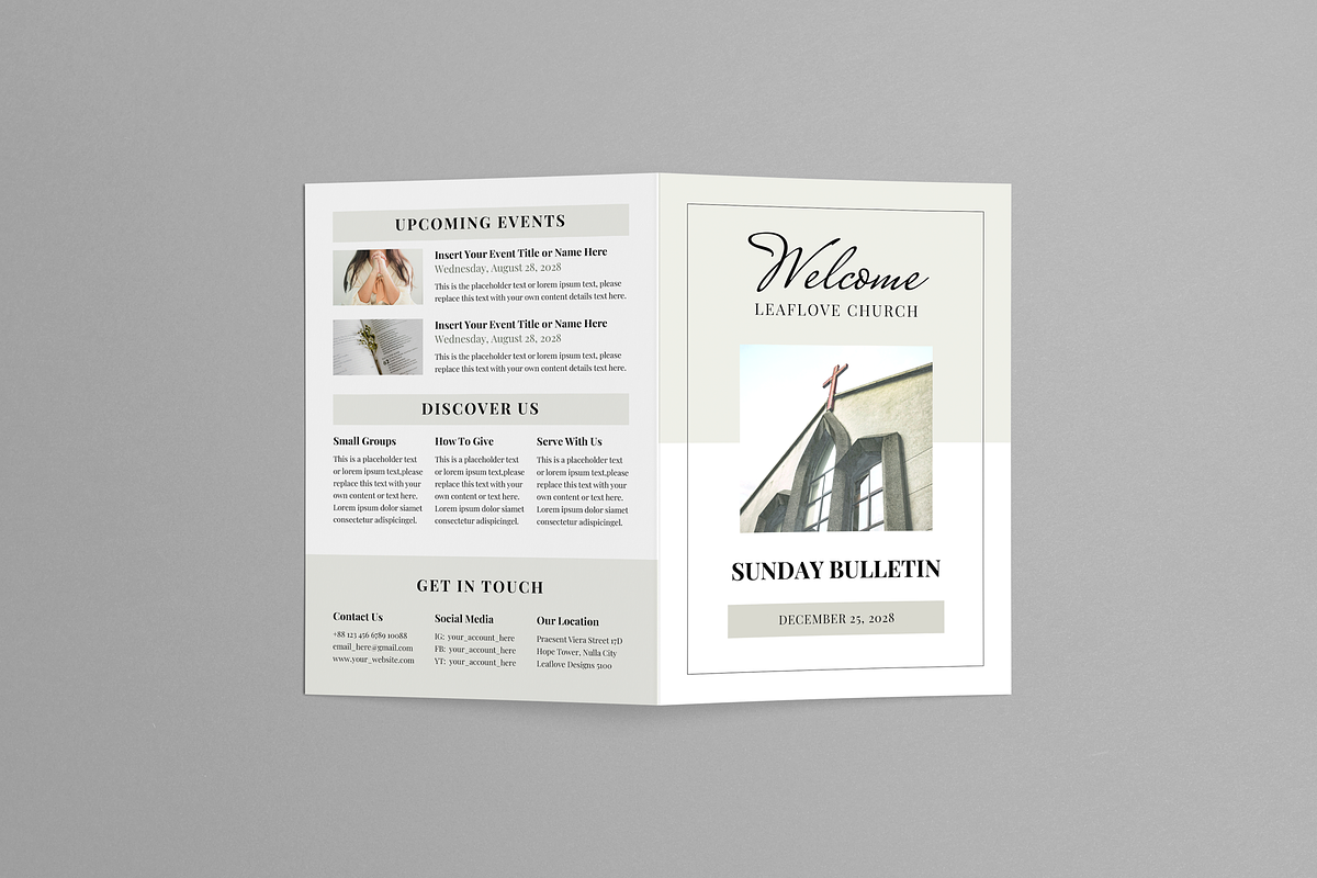 Church Bulletin, an Invitation Template by Leaflove (Photo 3 of 5)