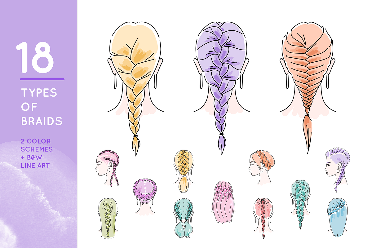 women-s-hairstyles-with-braids-an-illustration-by-yulia-sketching