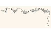 Halloween corner border with flying, a Seasonal Illustration by Valenty (Thumbnail 1 of 3)