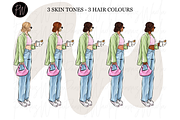 Fashion girls 60 clipart PNG, a Person Illustration by Parinaz Wadia Design (Thumbnail 5 of 11)
