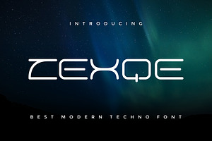 Zexqe Modern Techno Font