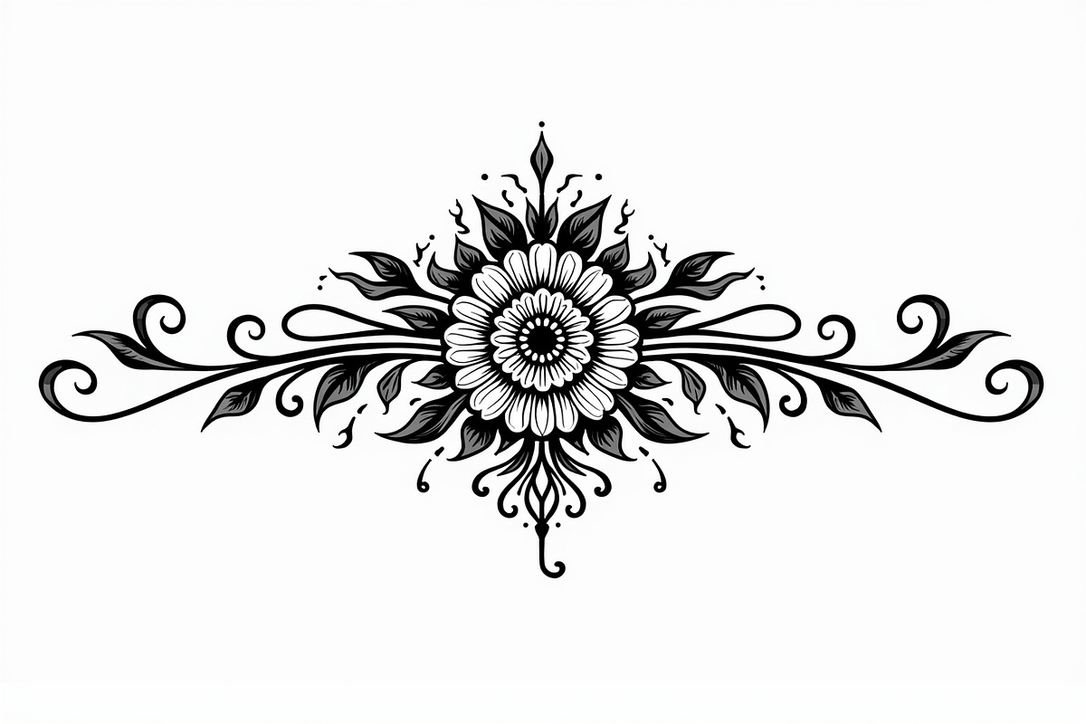 Black Mandala Art Pattern, an Illustration by musafir_fashion (Photo 3 of 9)