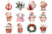 Watercolor Christmas Stories Clipart, a Seasonal Illustration by CitraGraphics (Thumbnail 2 of 5)