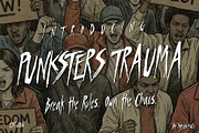 Punksters Trauma - Break the Rules, a Handwritten Font by HypeWorksCo (Thumbnail 1 of 14)