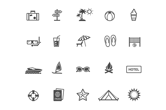 20 Holiday And Vacation Icons