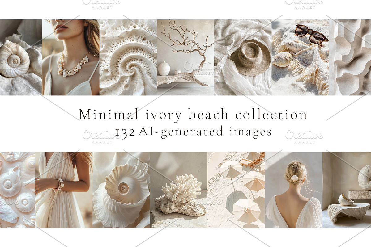 132 minimal ivory beach image set, a Nature Photo by Yulia Furman (Photo 1 of 5)