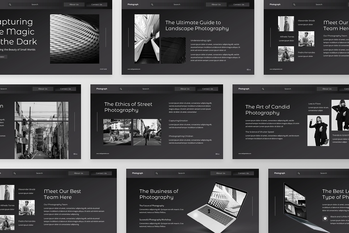 Photography Google Slide Template, a Presentation Template by GraphauseProject (Photo 2 of 6)