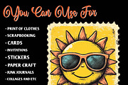 Yellow Summer Postage Stamps Clipart, an Illustration by CreationArt (Thumbnail 9 of 9)