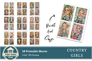 Country Girls Junk Journal Pages, an Illustration by NiiiNArt (Thumbnail 7 of 8)