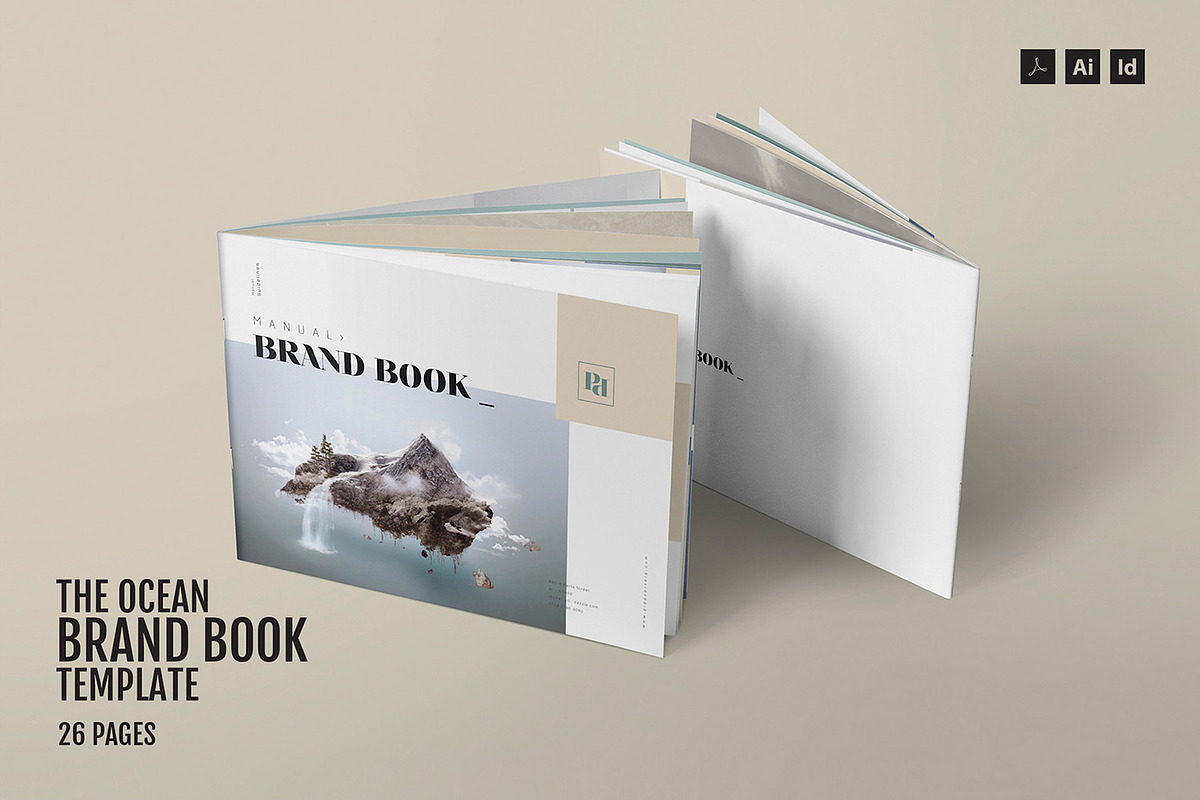 The Ocean - Brand Manual Template, a Brochure Template by ZippyPixels (Photo 1 of 16)