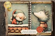 Quirky Santa Printable Christmas, a Seasonal Illustration by Nicole Branger Art (Thumbnail 4 of 15)
