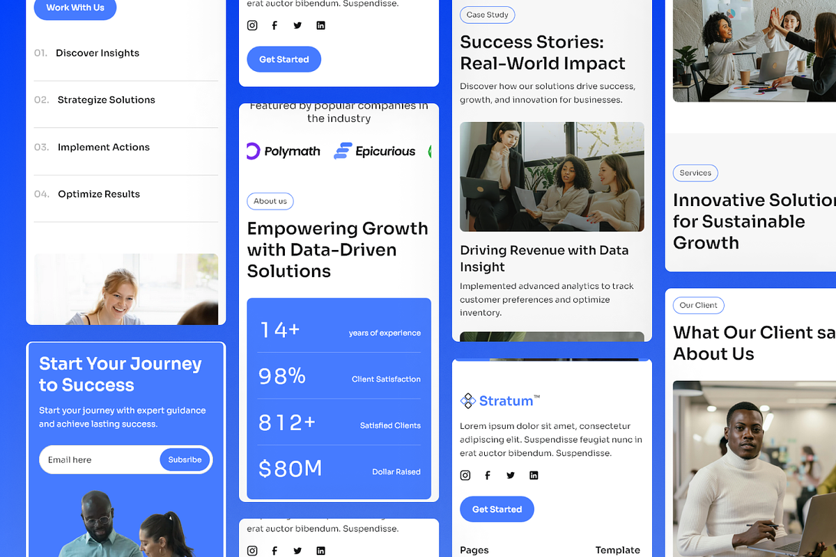 Stratum Consulting Framer Template, a Landing Page Template by Flow Samurai Templates (Photo 3 of 4)