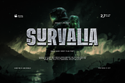 Survalia - Bold Sans Serif Film Font, a Sans Serif Font by overlaytemplates (Thumbnail 1 of 5)