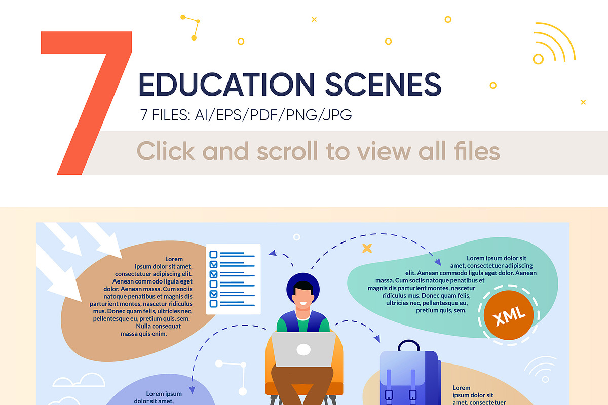 Education Vector Scenes, an Education Illustration by PavelVinnik (Photo 2 of 2)