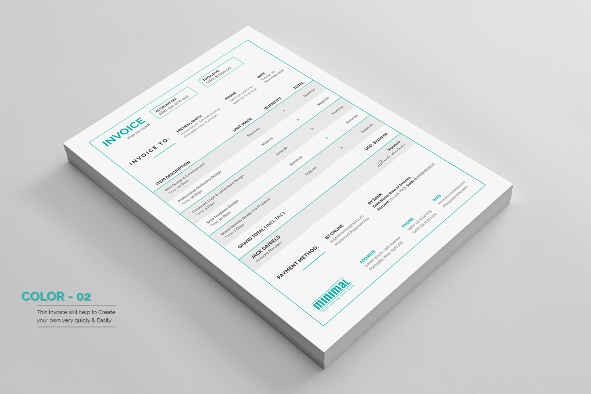 Invoice, a Stationery Template by deviserpark (Photo 3 of 4)
