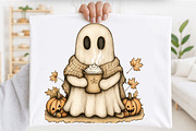 Halloween Spooky Ghost Clipart, a Seasonal Illustration by SVGArt (Thumbnail 5 of 5)
