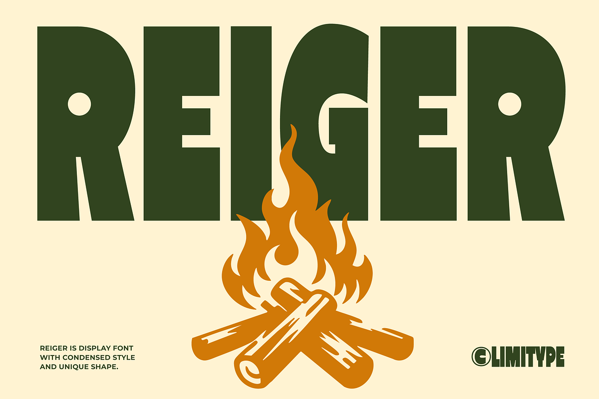 Reiger - Bold Condensed Font, a Sans Serif Font by limitype (Photo 1 of 11)