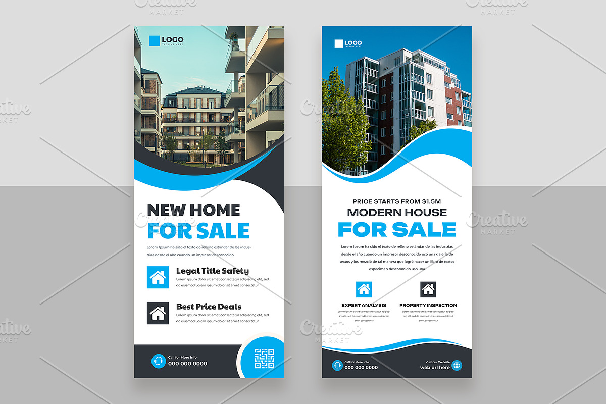 Real Estate Agency Roll Up Standee, a Stationery Template by Designgrove (Photo 1 of 3)