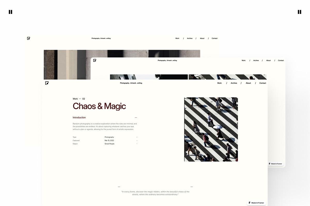 Framer - Portfolio Visual Design, a Websites & App Template by Michjkellyux (Photo 6 of 6)