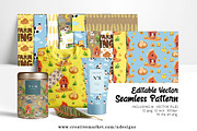 Farm Seamless Pattern + Clipart + Ai, a Pattern Graphic by NDesigns (Thumbnail 1 of 4)