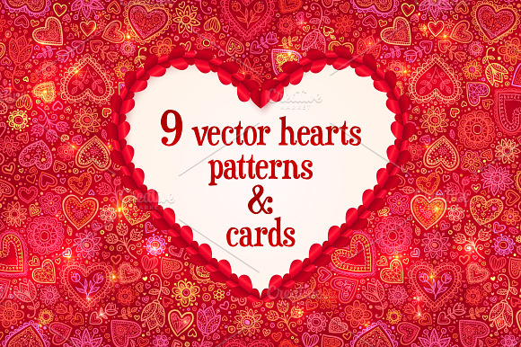 7 Valentines Backgrounds 2 Cards