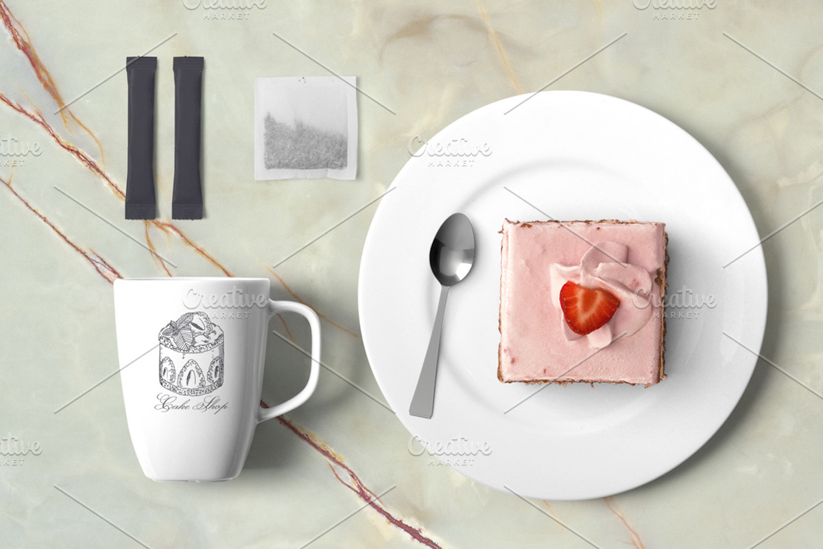 Strawberry cake, a Decorative Illustration by Zhemchuzhina (Photo 3 of 5)