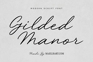 Gilded Manor - Script font