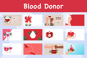 Blood donor day background vector, a Healthcare Illustration by foxndeer