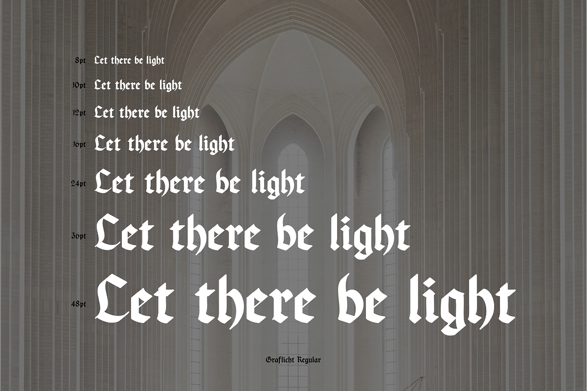 Graflicht Blackletter Font, a Blackletter Font by Small & Simple Things (Photo 8 of 9)