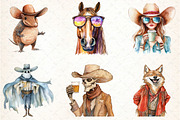 Watercolor Funny Western Boho Clipar, an Illustration by DreamCafeArt (Thumbnail 2 of 5)