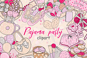 Pajama Party Clipart, an Object Illustration by GlamArtZhanna (Thumbnail 1 of 3)