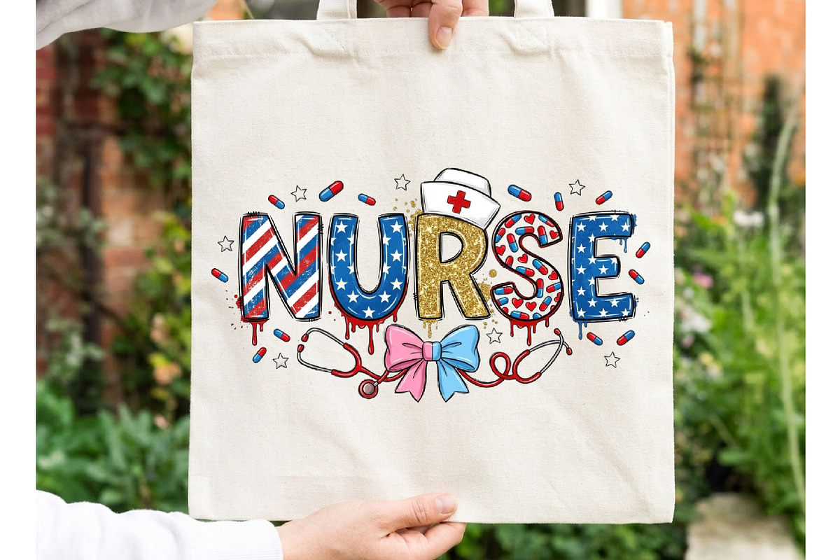 4th of July Nurse Png, an Illustration by Designking (Photo 1 of 6)