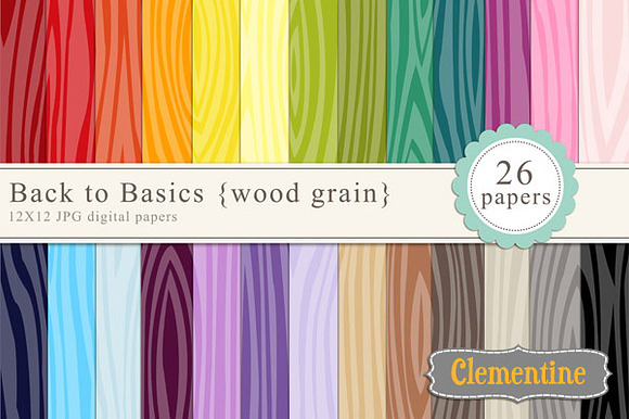 Wood Grain Digital Papers