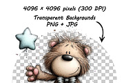 21 Teddy Bear Birthday Party Clipart, a Graphic by one-touch (Thumbnail 12 of 18)