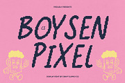 CS Boysen Pixel, a Sans Serif Font by Craft Supply Co. (Thumbnail 1 of 8)