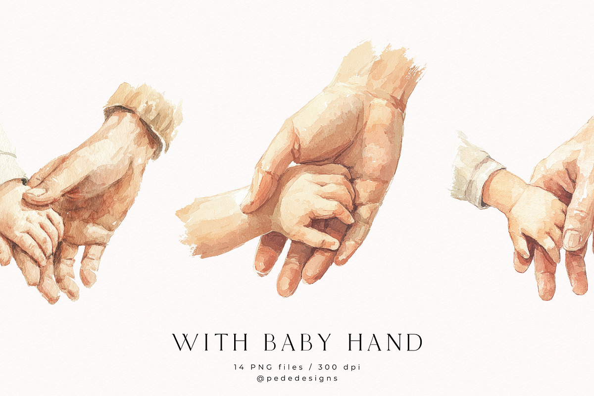 With Baby's Hand, a Person Illustration by PeDe Designs (Photo 8 of 8)