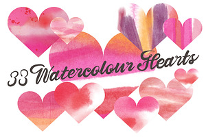 Watercolor Hearts