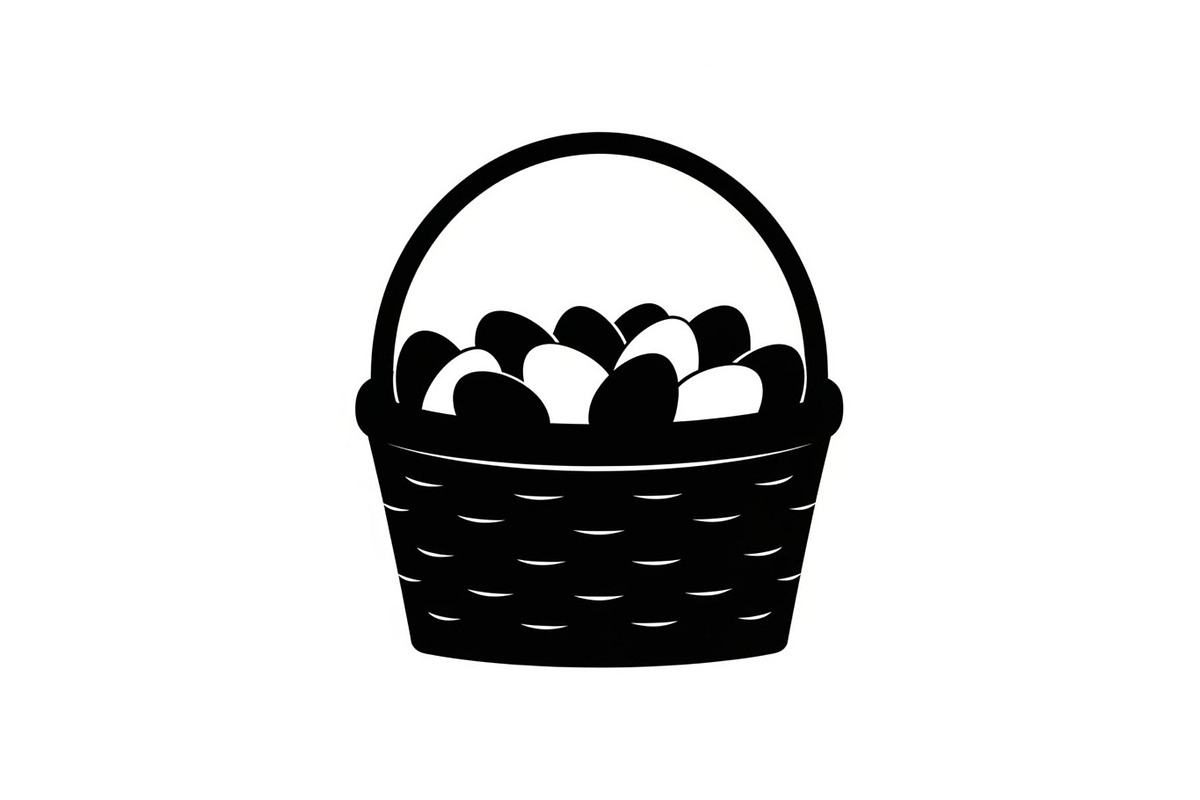Easter Basket Vector Silhouette Bund, an Illustration by Designs_River (Photo 31 of 51)