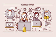 Call center and technical support, a Work Illustration by Good Studio (Thumbnail 3 of 9)