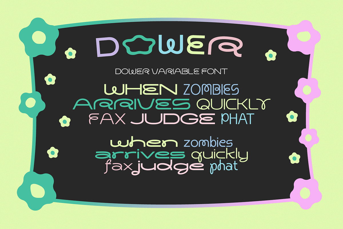 Dower - Playful display font, a Sans Serif Font by creativemedialab (Photo 3 of 10)