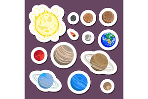 Solar System Planet Stickers